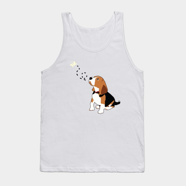 Daydreaming Beagle Puppy Tank Top by Dearly Mu